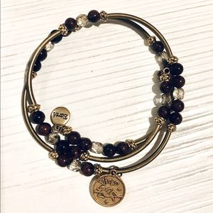 Large bangle wraparound 3x bracelet with Virgo insignia.
